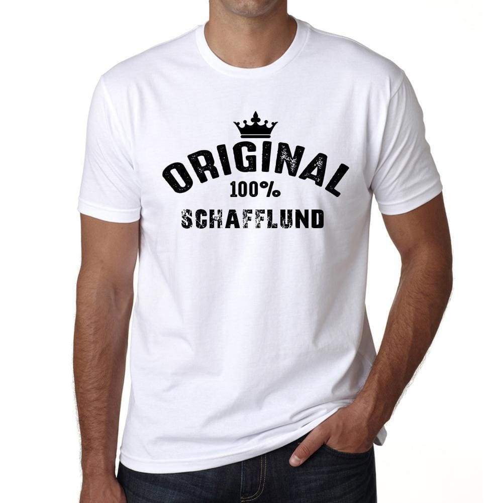 Schafflund 100% German City White Mens Short Sleeve Round Neck T-Shirt 00001 - Casual