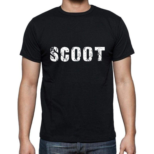 Scoot Mens Short Sleeve Round Neck T-Shirt 5 Letters Black Word 00006 - Casual