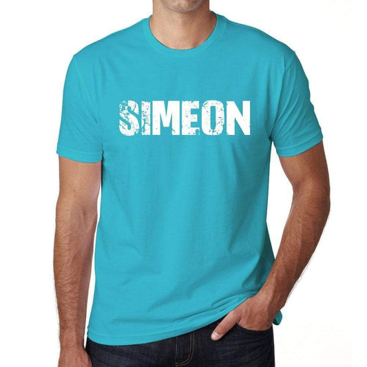 Simeon Mens Short Sleeve Round Neck T-Shirt - Blue / S - Casual