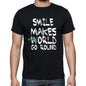 Smile World Goes Arround Mens Short Sleeve Round Neck T-Shirt 00082 - Black / S - Casual