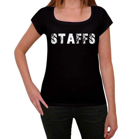 Staffs Womens T Shirt Black Birthday Gift 00547 - Black / Xs - Casual