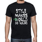 Style World Goes Arround Mens Short Sleeve Round Neck T-Shirt 00082 - Black / S - Casual