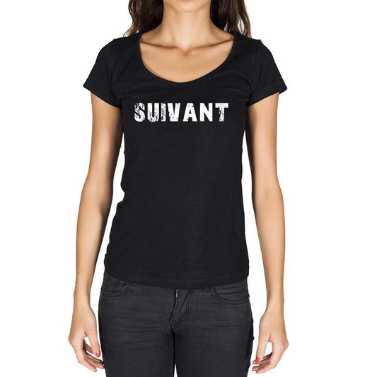 Suivant French Dictionary Womens Short Sleeve Round Neck T-Shirt 00010 - Casual