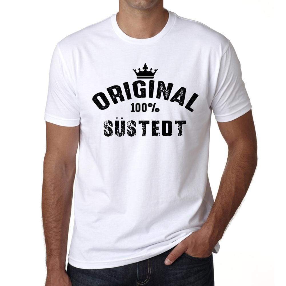 Süstedt 100% German City White Mens Short Sleeve Round Neck T-Shirt 00001 - Casual