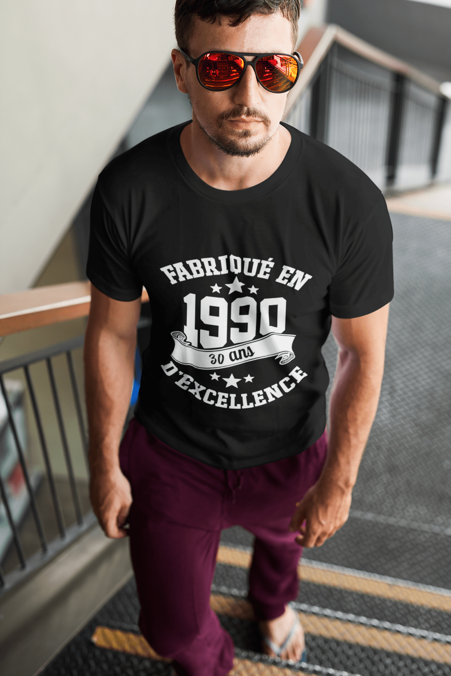 Men's Graphic Fabriqué en 1990, 30 Ans d'être Génial T-Shirt