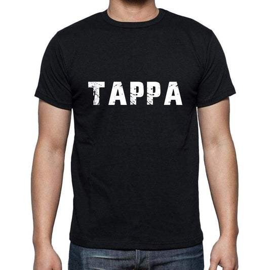Tappa Mens Short Sleeve Round Neck T-Shirt 5 Letters Black Word 00006 - Casual