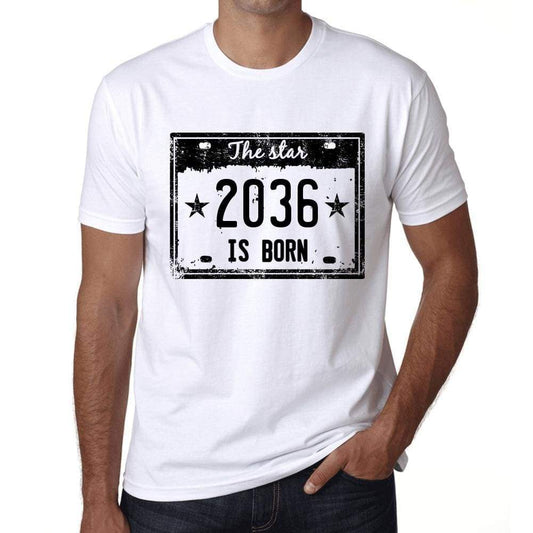 The Star 2036 Is Born Mens T-Shirt White Birthday Gift 00453 - White / Xs - Casual