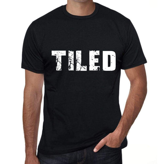 Tiled Mens Retro T Shirt Black Birthday Gift 00553 - Black / Xs - Casual