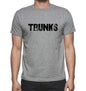 Trunks Grey Mens Short Sleeve Round Neck T-Shirt 00018 - Grey / S - Casual