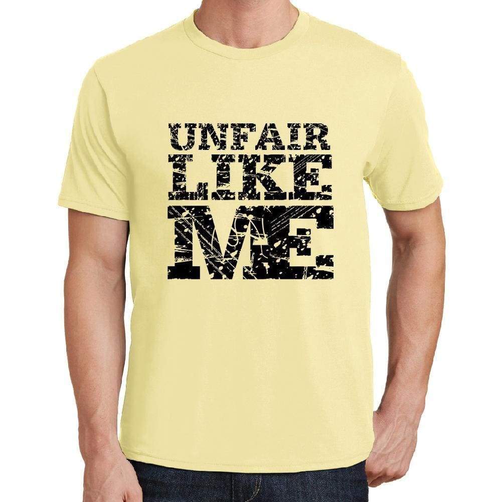 Unfair Like Me Yellow Mens Short Sleeve Round Neck T-Shirt 00294 - Yellow / S - Casual