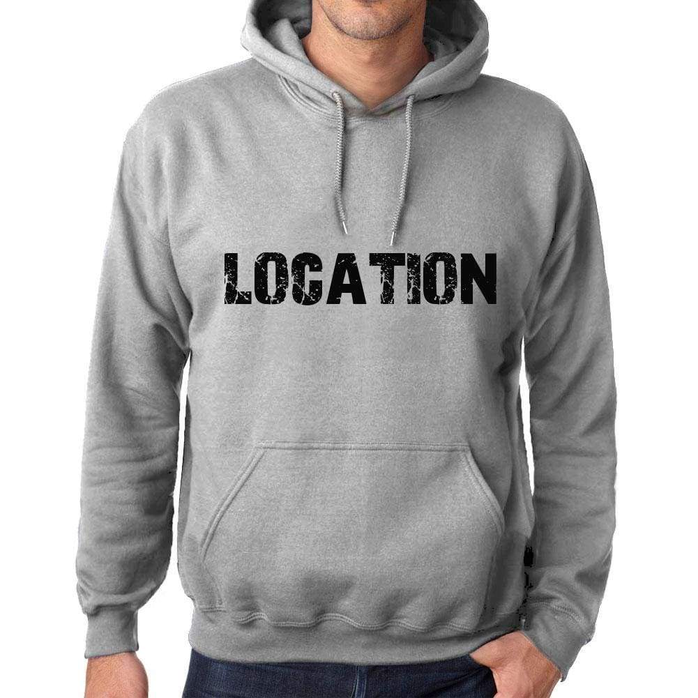 Unisex Printed Graphic Cotton Hoodie Popular Words Location Grey Marl - Grey Marl / Xs / Cotton - Hoodies