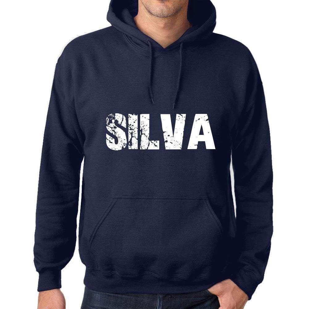 Unisex Printed Graphic Cotton Hoodie Popular Words Silva French Navy - French Navy / Xs / Cotton - Hoodies