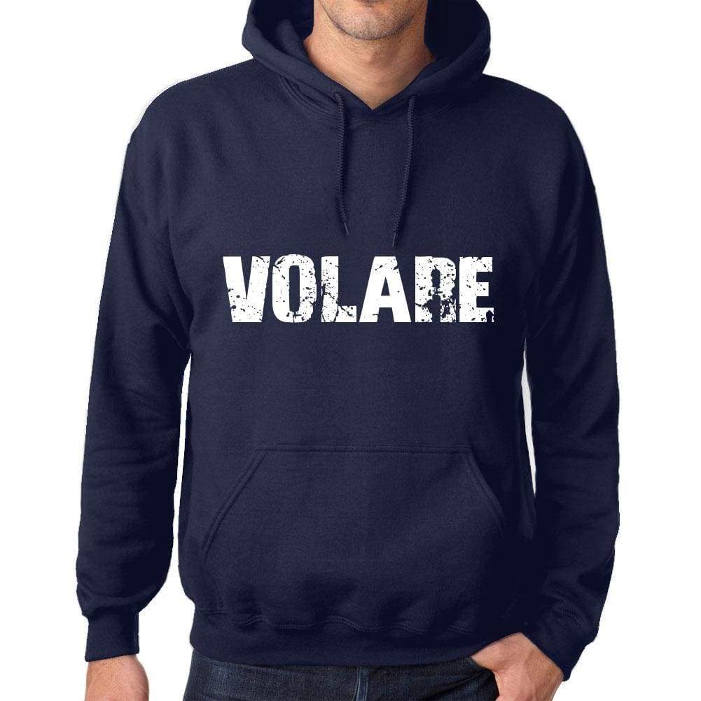 Unisex Printed Graphic Cotton Hoodie Popular Words Volare French Navy - French Navy / Xs / Cotton - Hoodies