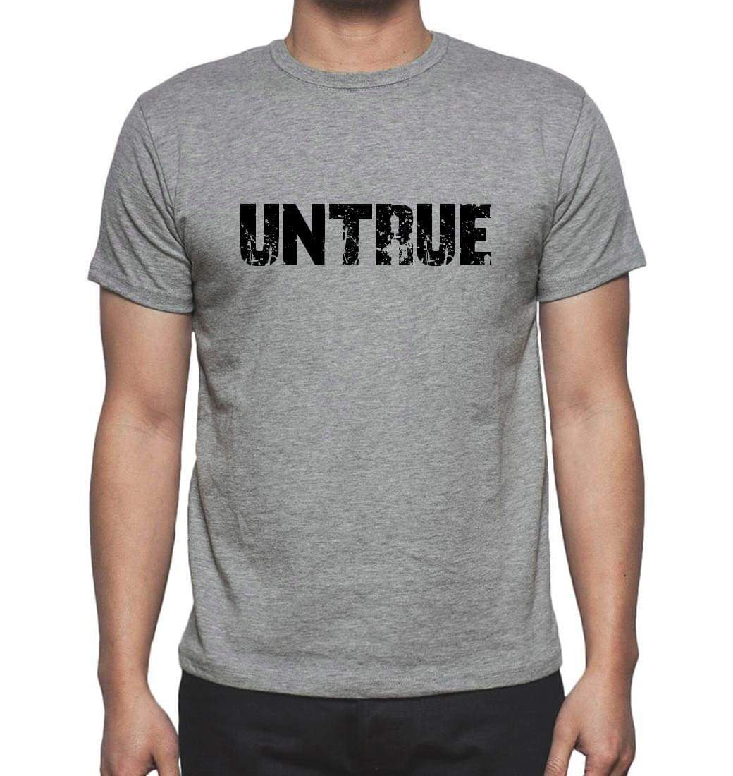 Untrue Grey Mens Short Sleeve Round Neck T-Shirt 00018 - Grey / S - Casual