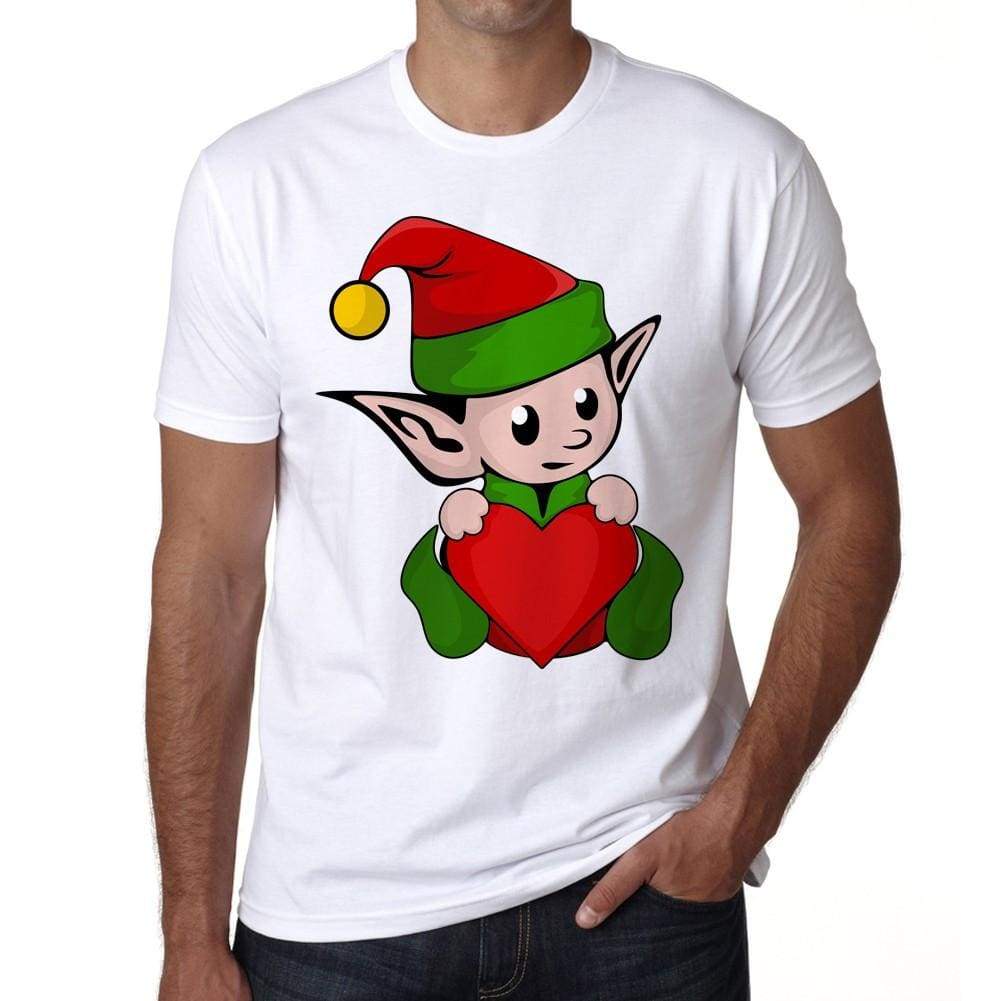 Valentine Elf Mens Tee White 100% Cotton 00156