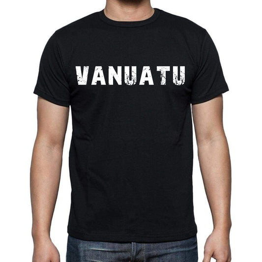 Vanuatu T-Shirt For Men Short Sleeve Round Neck Black T Shirt For Men - T-Shirt