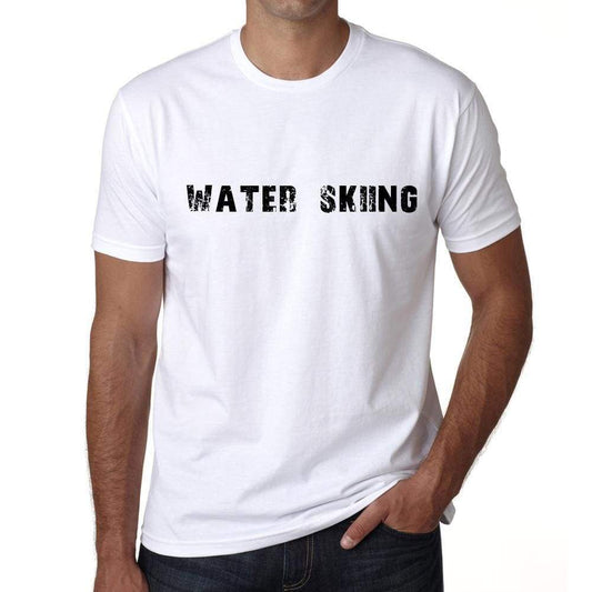 Water Skiing Mens T Shirt White Birthday Gift 00552 - White / Xs - Casual