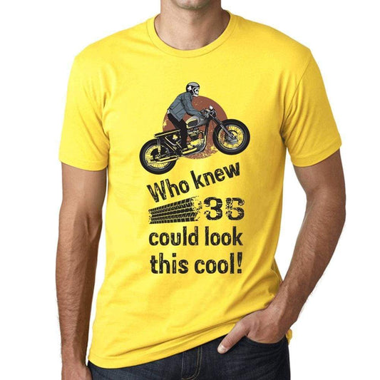 Who Knew 35 Could Look This Cool Mens T-Shirt Yellow Birthday Gift 00473 - Yellow / Xs - Casual