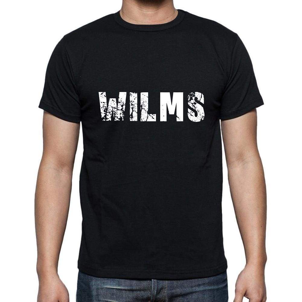 Wilms Mens Short Sleeve Round Neck T-Shirt 5 Letters Black Word 00006 - Casual