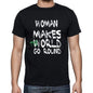 Woman World Goes Arround Mens Short Sleeve Round Neck T-Shirt 00082 - Black / S - Casual