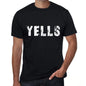 Yells Mens Retro T Shirt Black Birthday Gift 00553 - Black / Xs - Casual