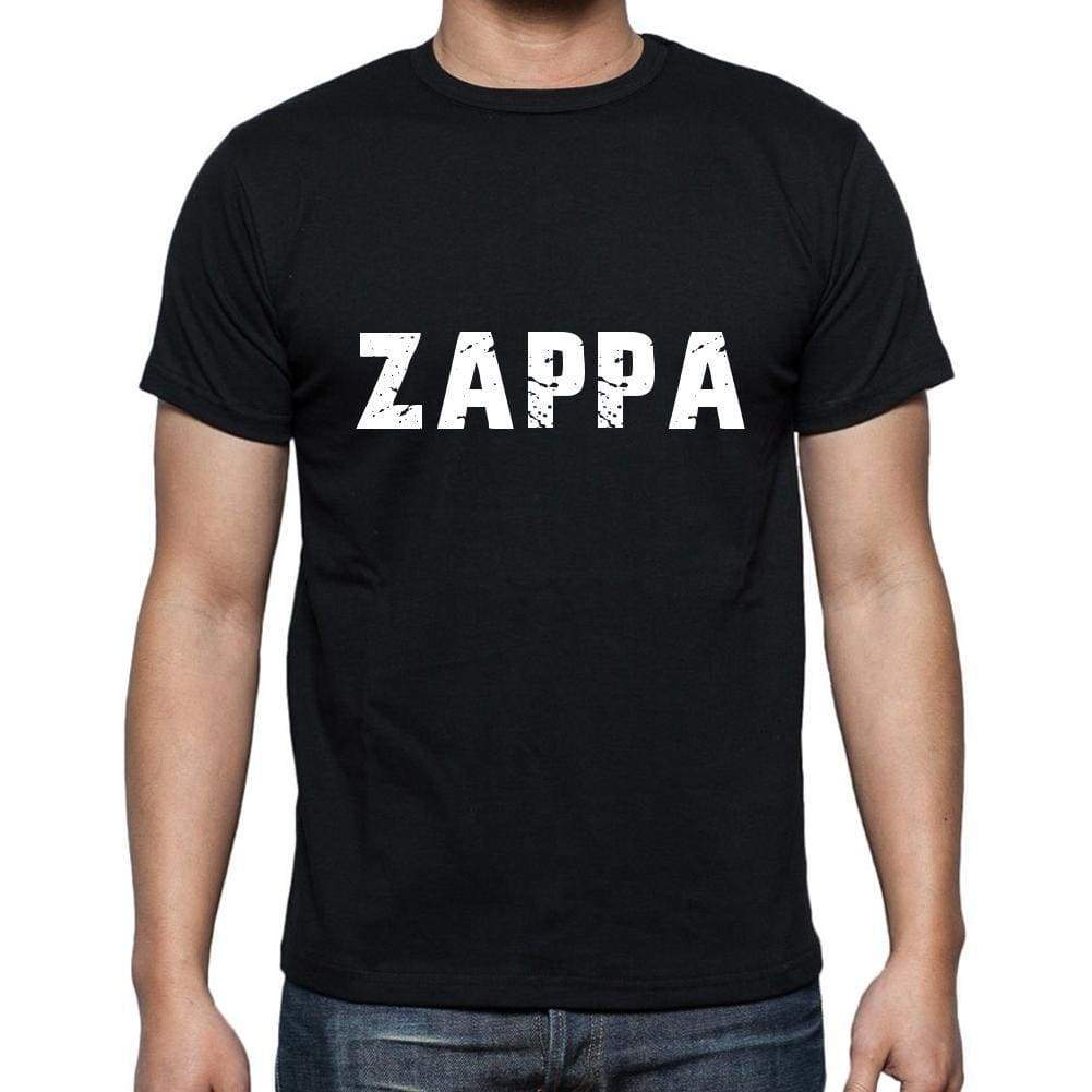 Zappa Mens Short Sleeve Round Neck T-Shirt 5 Letters Black Word 00006 - Casual