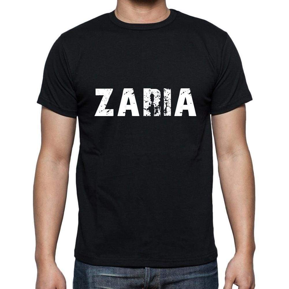 Zaria Mens Short Sleeve Round Neck T-Shirt 5 Letters Black Word 00006 - Casual